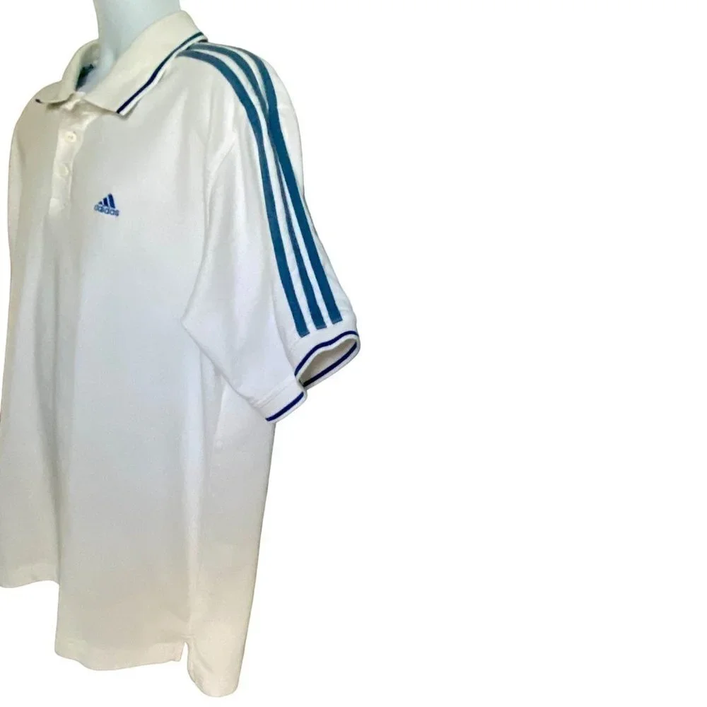 Adidas White Polo Shirt Mens Size XL
